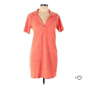 ASOS terry cloth casual coral dress - size 12